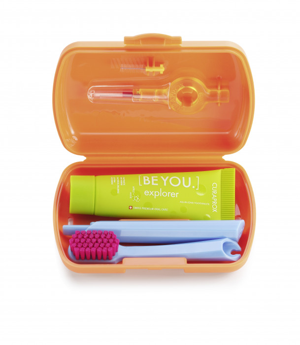 Curaprox Travel set oranžový