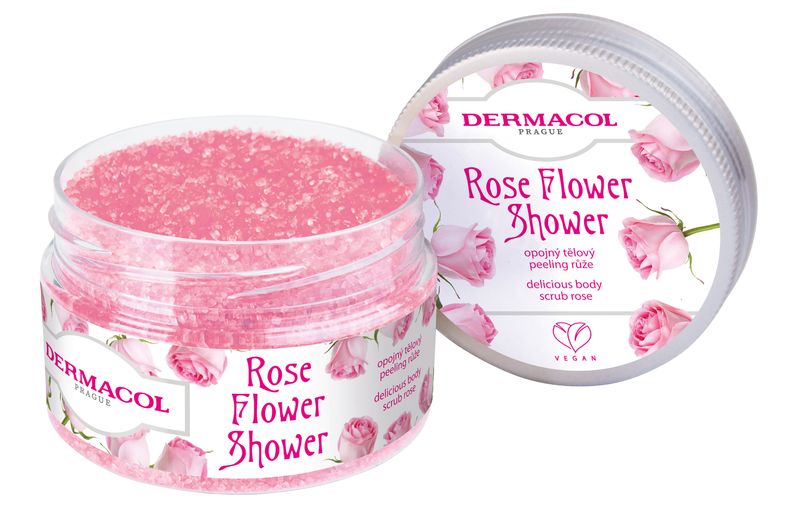 Dermacol Opojný tělový peeling Růže Flower Care (Delicious Body Scrub Rose) 200 g