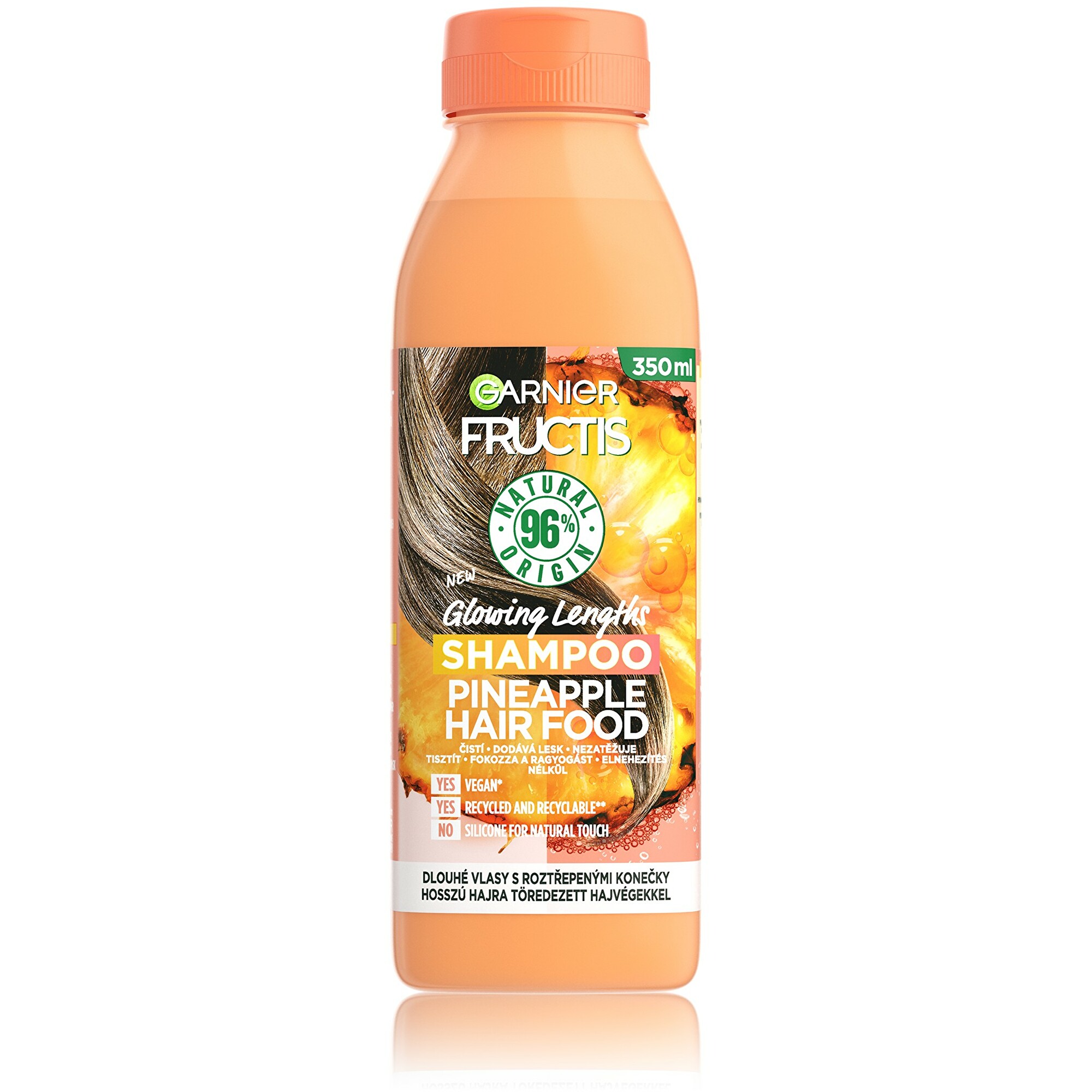 Garnier Rozjasňující šampon pro dlouhé vlasy Pineapple Hair Food (Shampoo) 350 ml