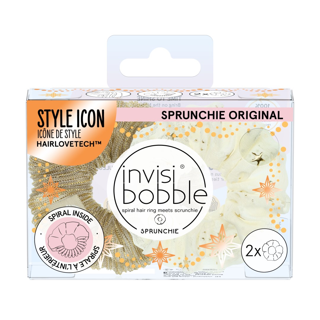 Invisibobble Gumička do vlasů Sprunchie Time to Shine Bring on the Night 2 ks