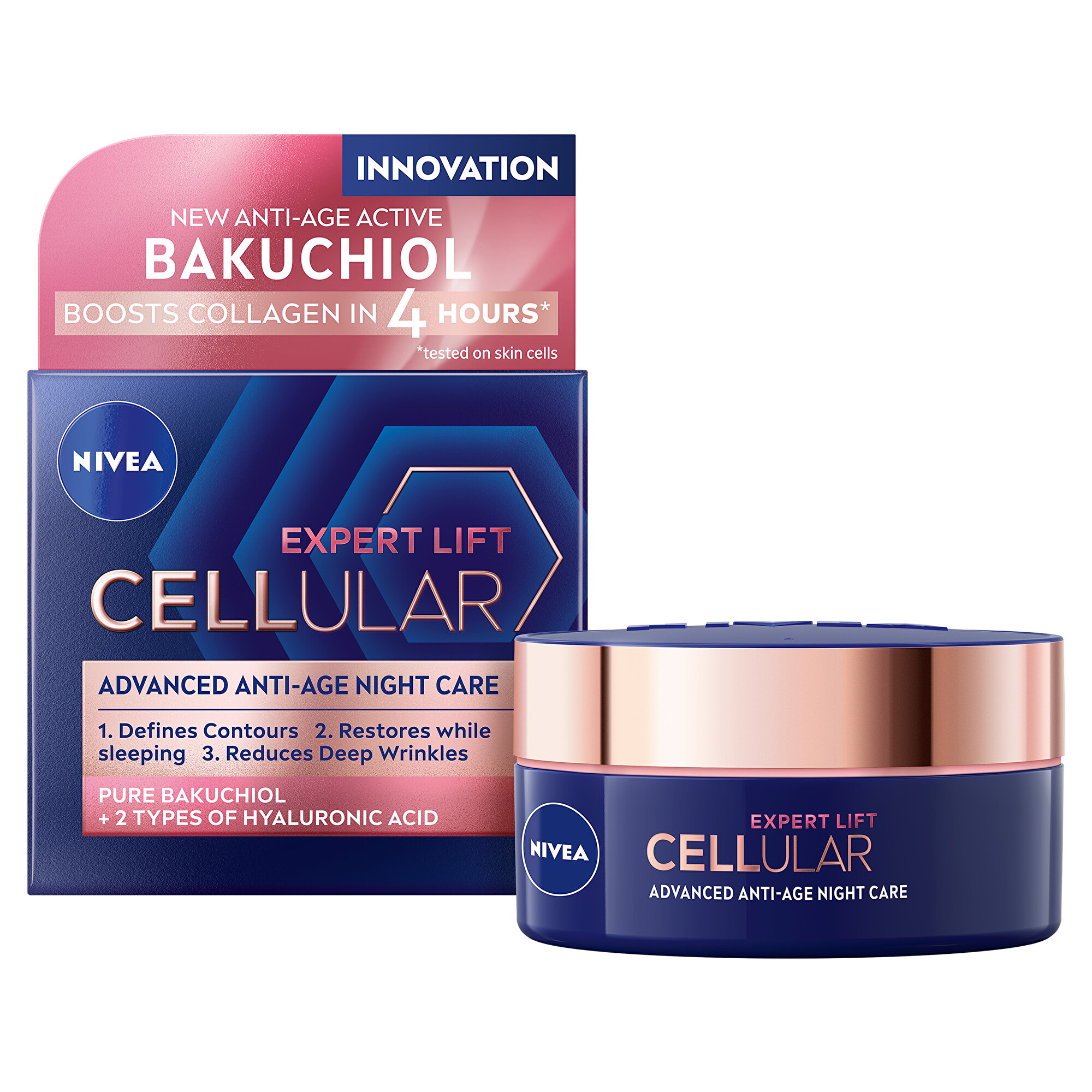 Nivea Remodelační noční krém Hyaluron Cellular Filler (Elasticity Night Cream) 50 ml